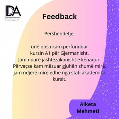 Përshëndetje nga Diellëza Academy!