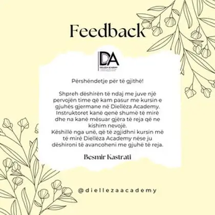Përshëndetje nga Diellëza Academy!