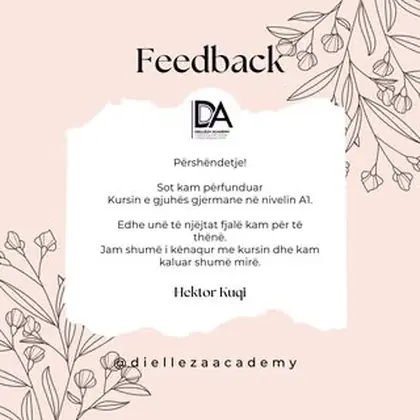 Përshëndetje nga Diellëza Academy!