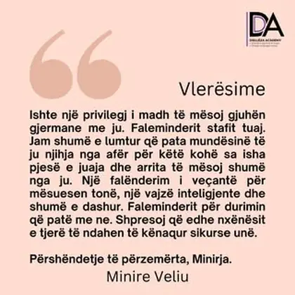 Përshëndetje nga Diellëza Academy!