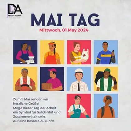 Zum 1. Mai senden wir herzliche Grüße!