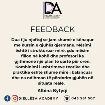 Edhe një tjetër feedback po e ndajmë me ju.