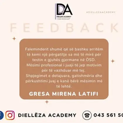 Gresa ka qenë shumë e angazhuar dhe e përkushtuar gjatë përgatitjes për testin për gjuhën…