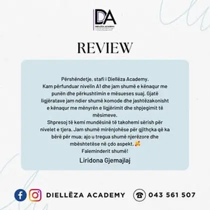 Liridona Gjemajlaj ka ndarë përvojën e saj të mrekullueshme me kursin e gjuhës gjermane…