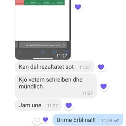 Erblina e ka kaluar me sukses testin e nivelit B1!