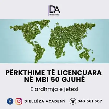 PËRKTHIME TË LICENCUARA NË MBI 50 GJUHË, TANI EDHE TEK DIELLËZA ACADEMY!