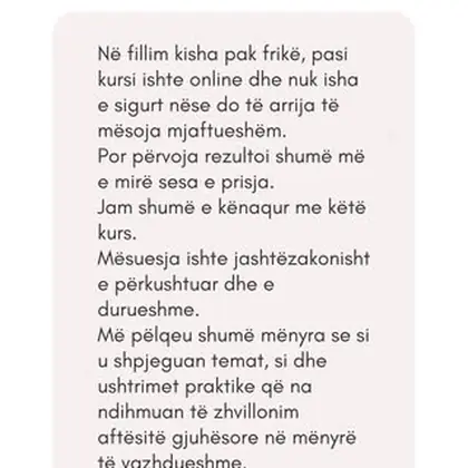 Edhe pse në fillim me dyshime, përvoja doli më e mirë se pritjet!
