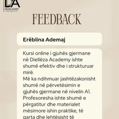 Rezultate të dukshme që nga niveli A1!