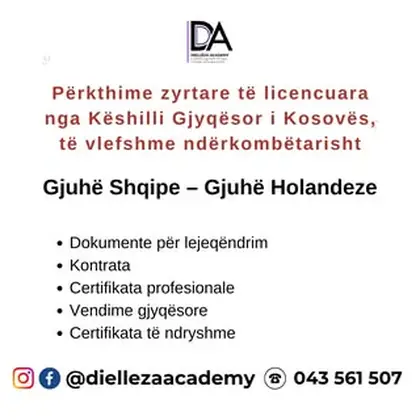 Përkthime zyrtare dhe të licencuara!