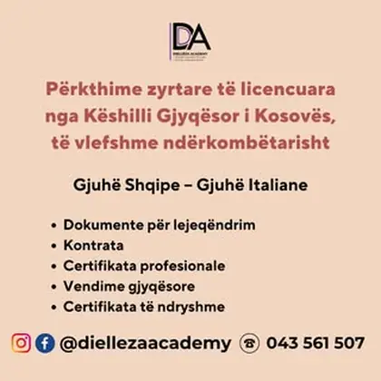 Përkthime zyrtare dhe të licencuara!