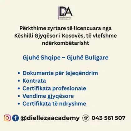 Përkthime zyrtare dhe të licencuara!