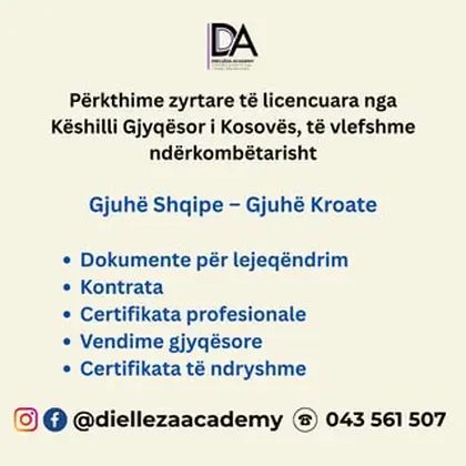 Përkthime zyrtare dhe të licencuara!