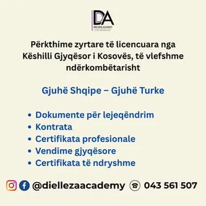 Përkthime zyrtare dhe të licencuara!