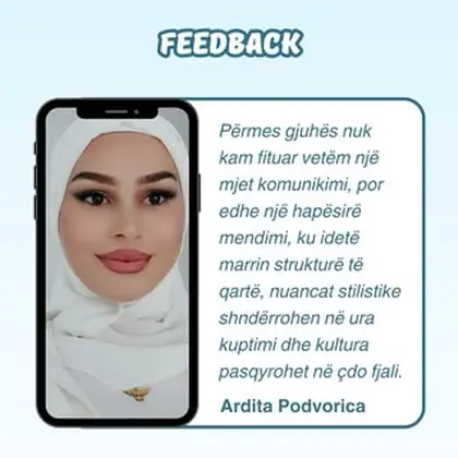 Feedback nga studentja jonë, Ardita Podvorica
