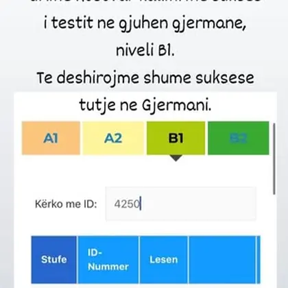 Urime Kosovar për kalimin me sukses të testit të gjuhës gjermane-niveli B1 (ÖSD)!