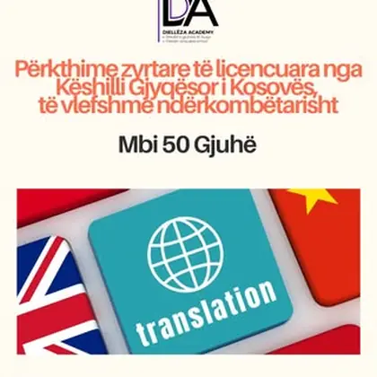Përkthime zyrtare në mbi 50 gjuhë!