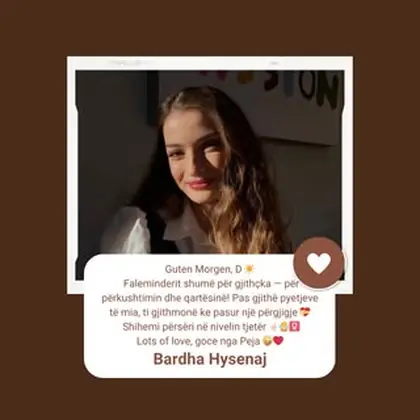 Mirënjohje për çdo fjalë të mirë dhe për besimin tuaj!