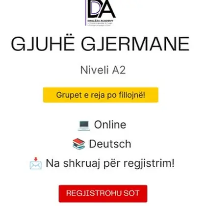 GJUHË GJERMANE – NIVELI A2