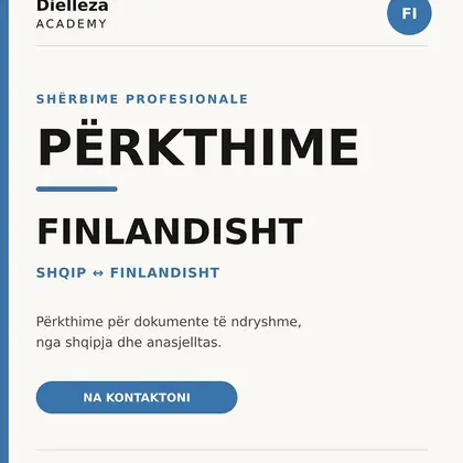 Përkthime profesionale Shqip ↔ Finlandisht